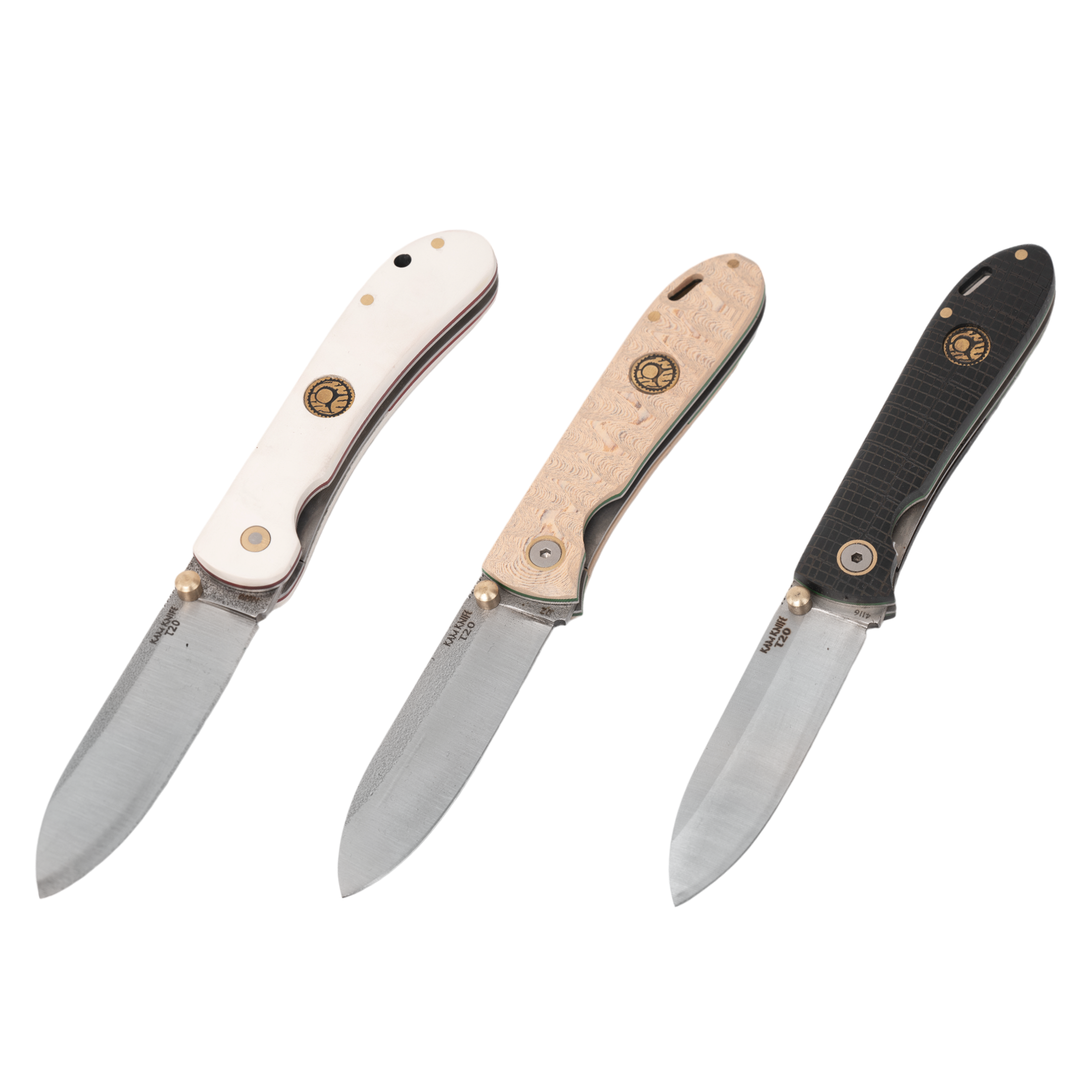 Kam Knife - T20 - 4116 Steel - N690 Steel - 4116 Steel - Set of 3 - Pocket Knives