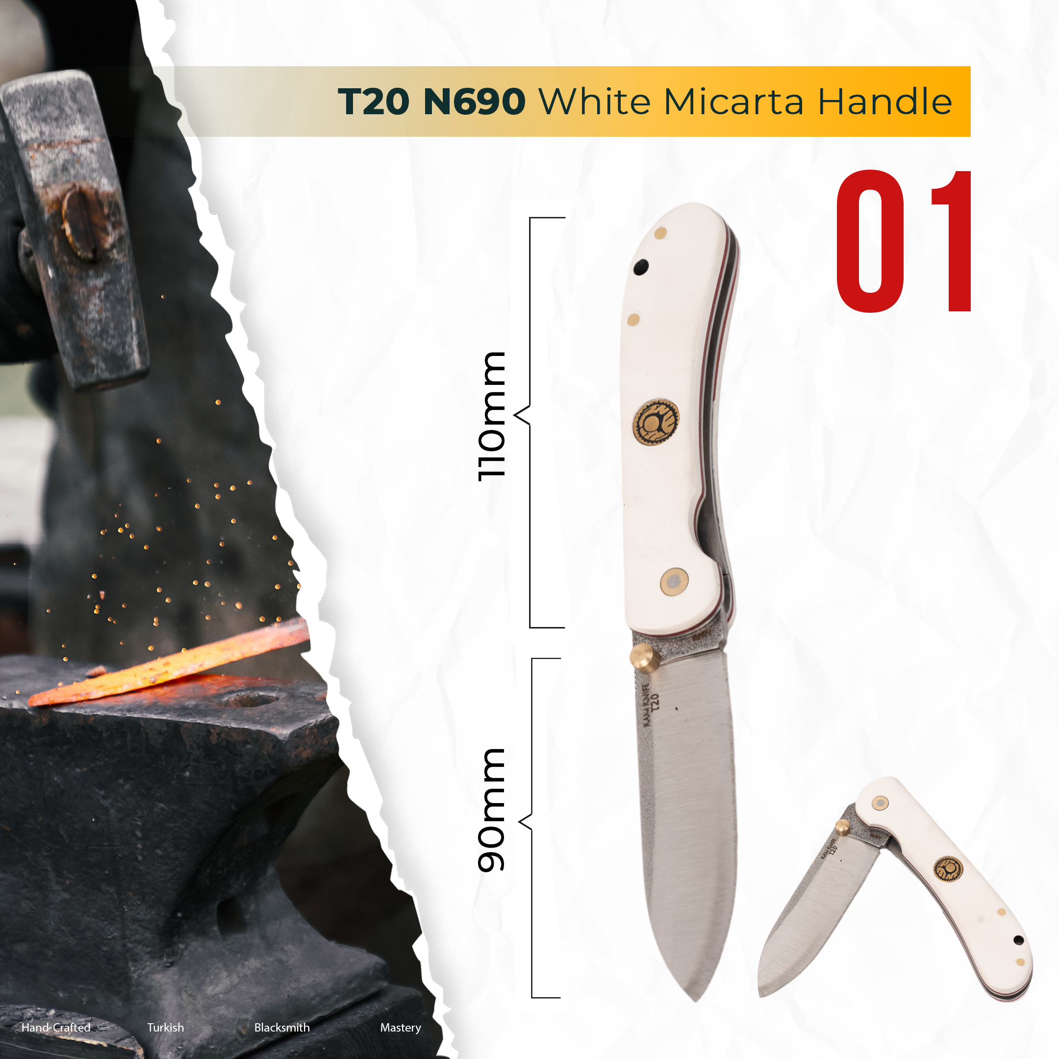 Kam Knife - T20 - 4116 Steel - N690 Steel - 4116 Steel - Set of 3 - Pocket Knives