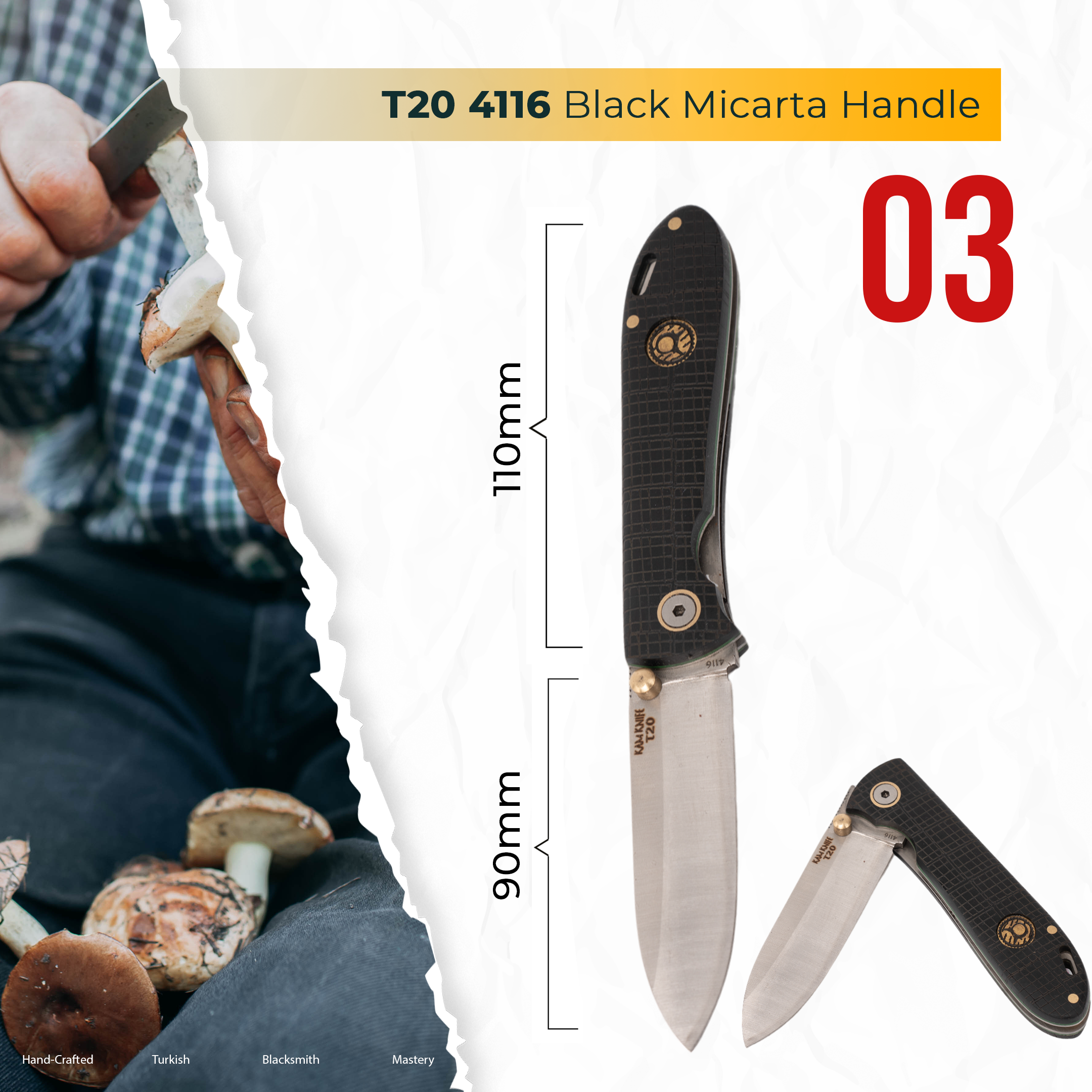 Kam Knife - T20 - 4116 Steel - N690 Steel - 4116 Steel - Set of 3 - Pocket Knives