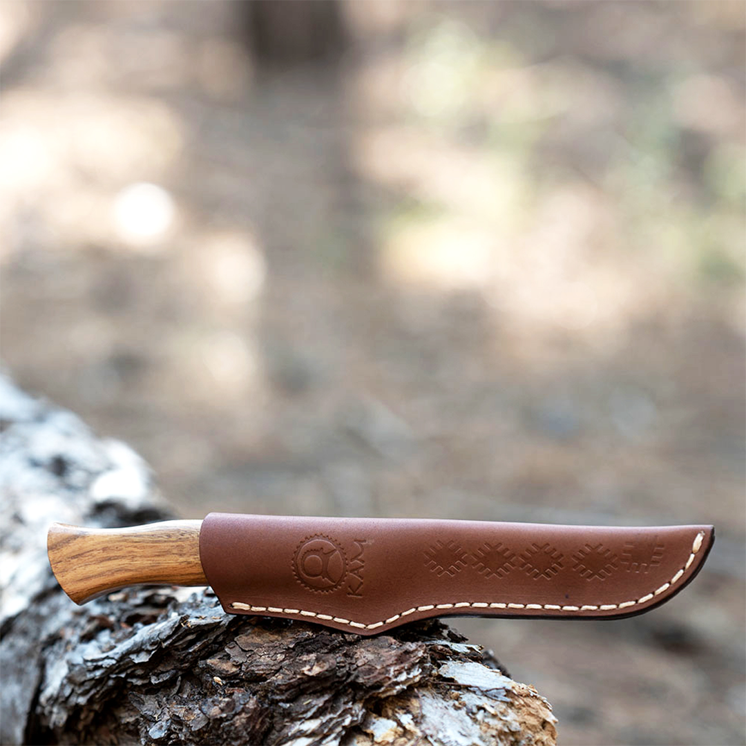 Kam Knife - Fixed-Blade Knife OUTOKUMPU Stainless Steel 4116 with 5.11" Blade EDC Knife; Acacia Wood Handle Camping Knife; Large Hunting Knife Perfect for Outdoors and Hiking - Kam Knife US
