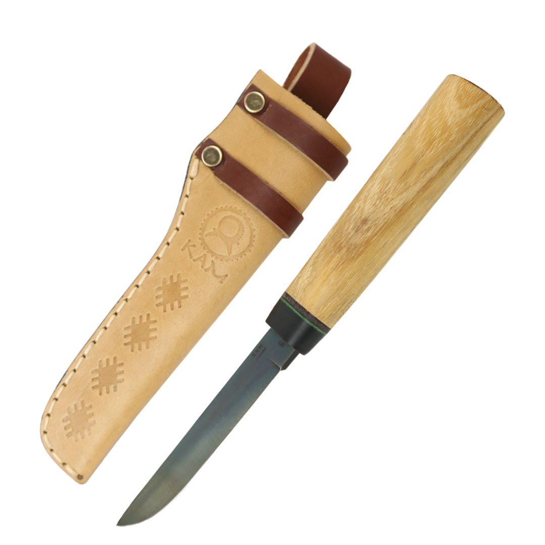 Kam Knife – Puukko Knife CK75 Carbon Steel; Camping Knife with 4.33" Blade; Acacia Wood Handle Hunting Knife; Survival EDC Knife; Perfect for Outdoors and Carving - Kam Knife US