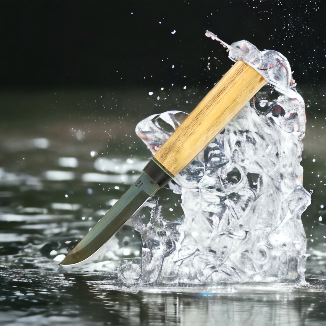 Kam Knife – Puukko Knife CK75 Carbon Steel; Camping Knife with 4.33" Blade; Acacia Wood Handle Hunting Knife; Survival EDC Knife; Perfect for Outdoors and Carving - Kam Knife US