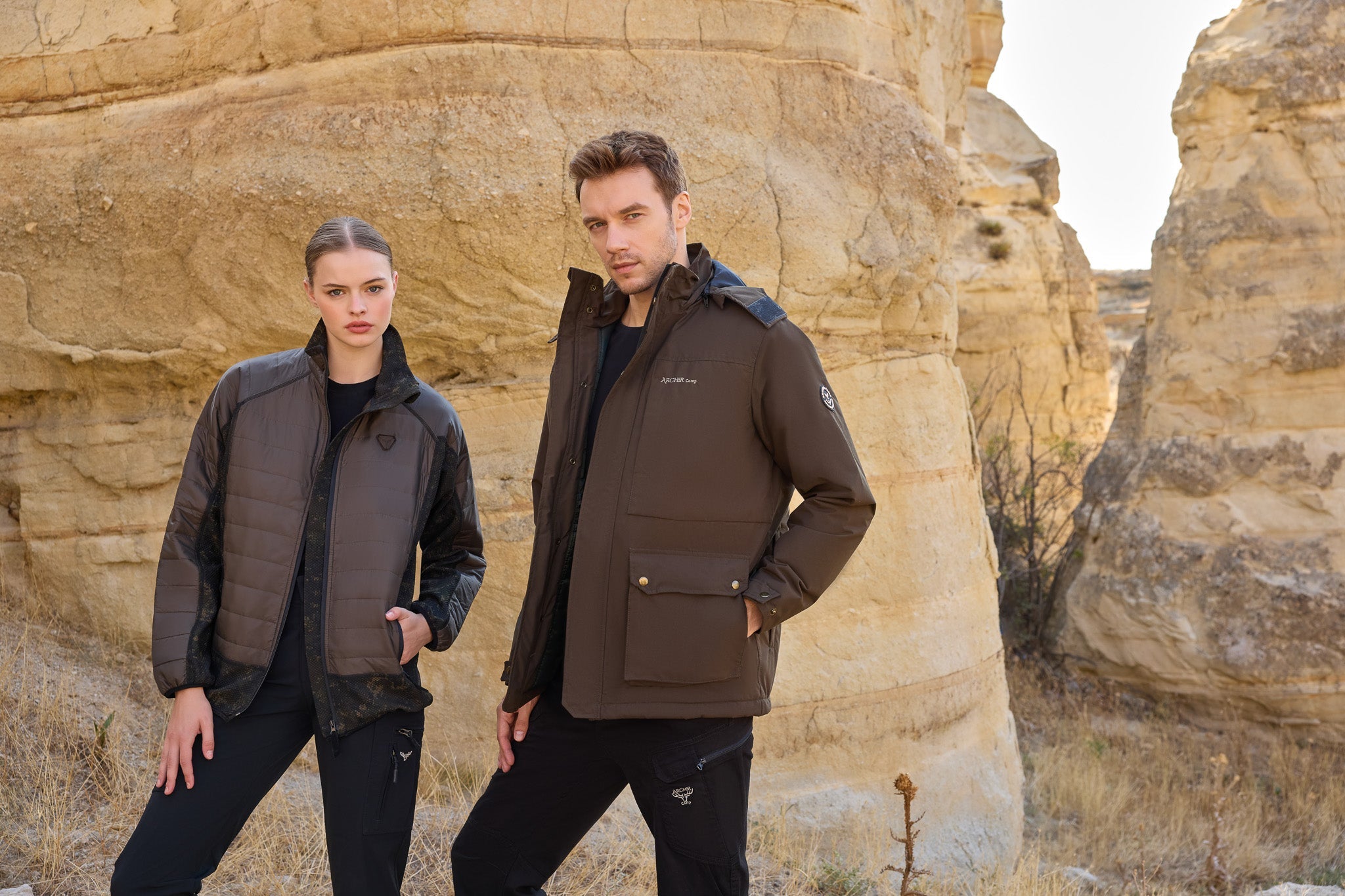 Archer Camp Kos Hooded Suede Cold Climate Coat