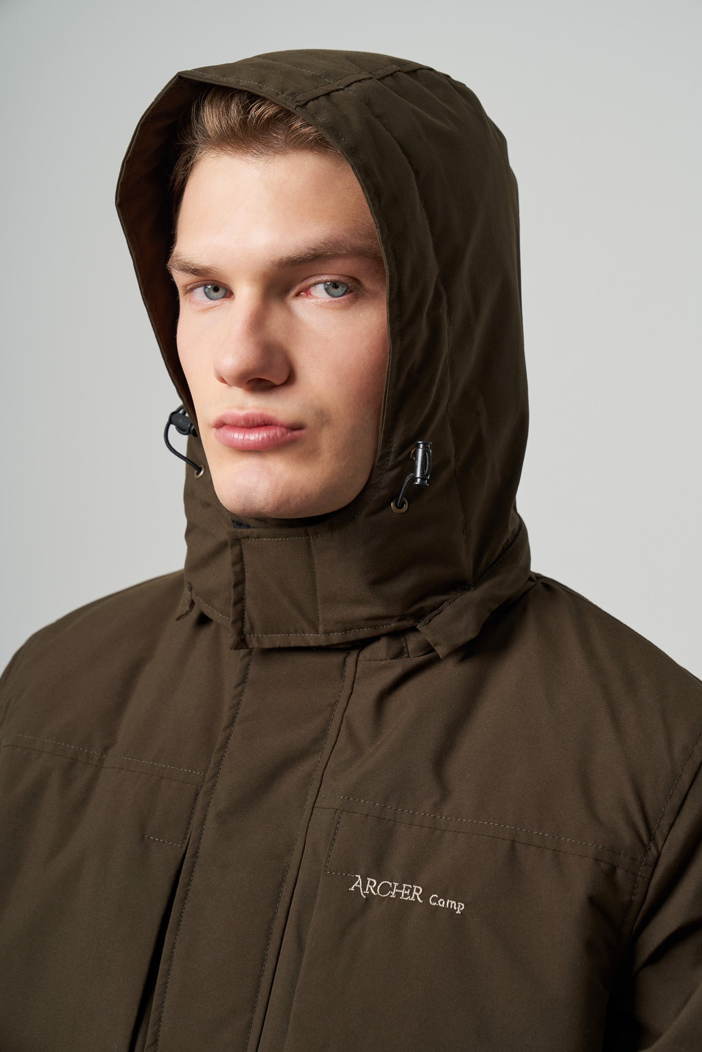 Archer Camp Kos Hooded Suede Cold Climate Coat