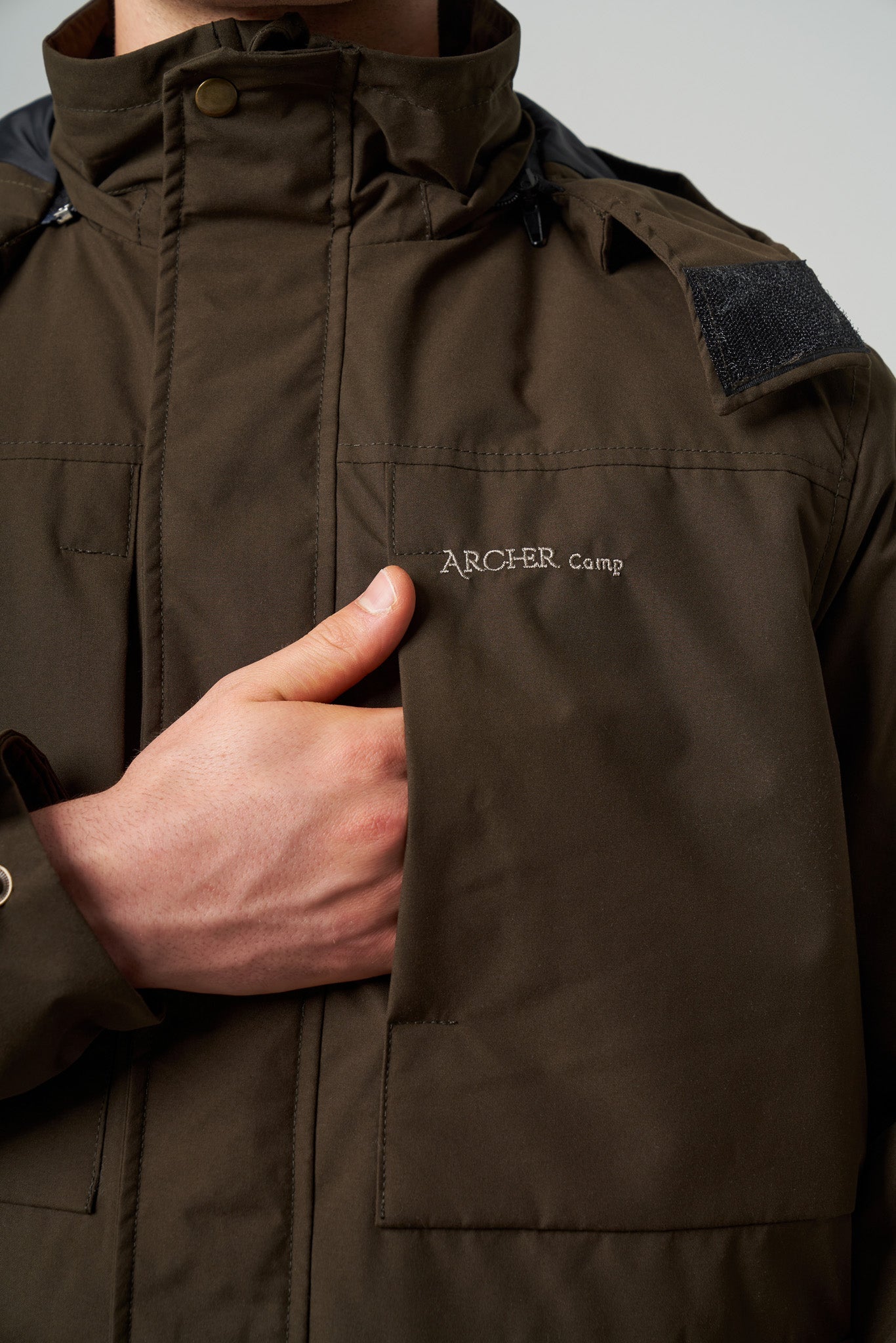 Archer Camp Kos Hooded Suede Cold Climate Coat