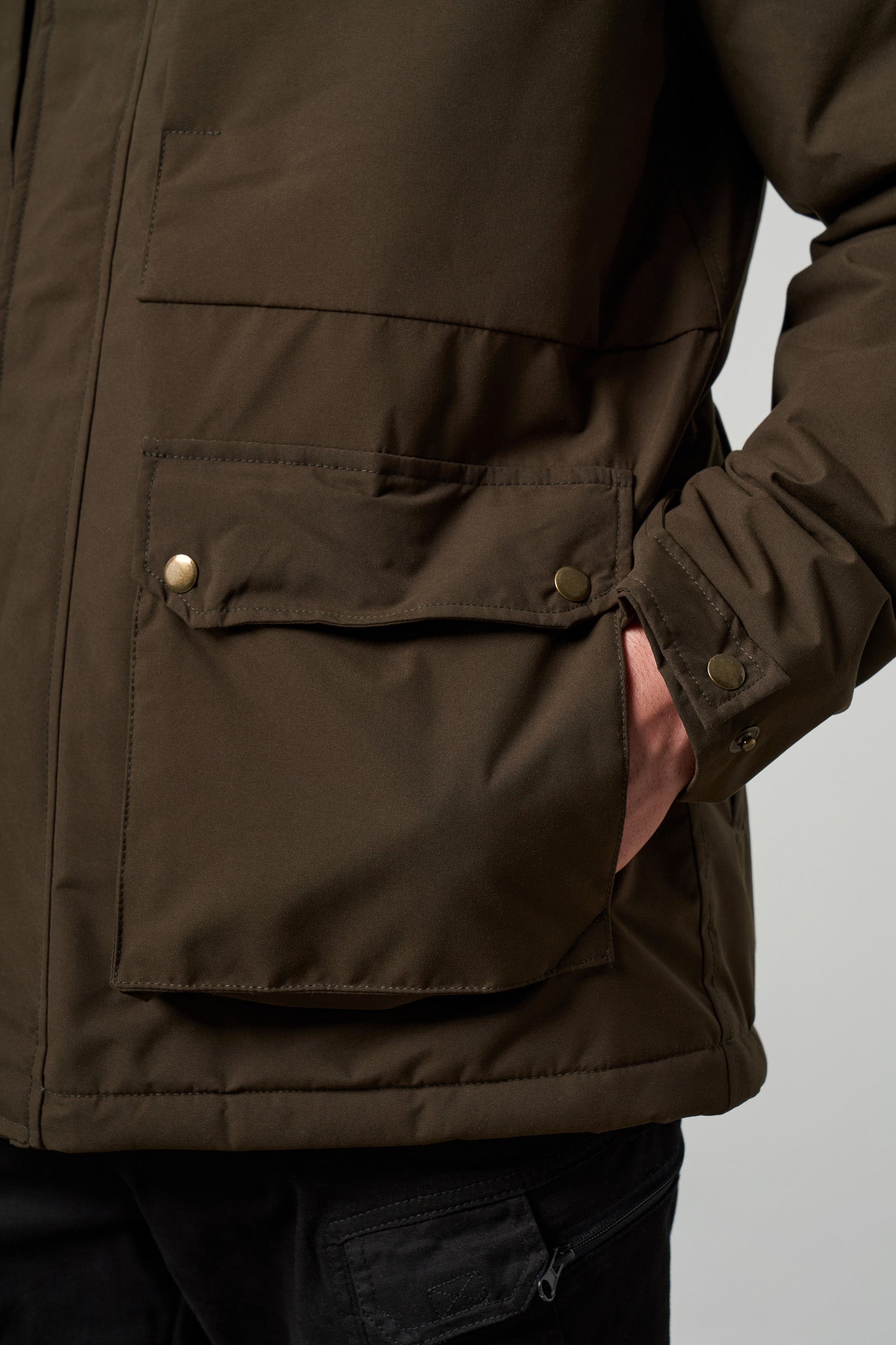 Archer Camp Kos Hooded Suede Cold Climate Coat
