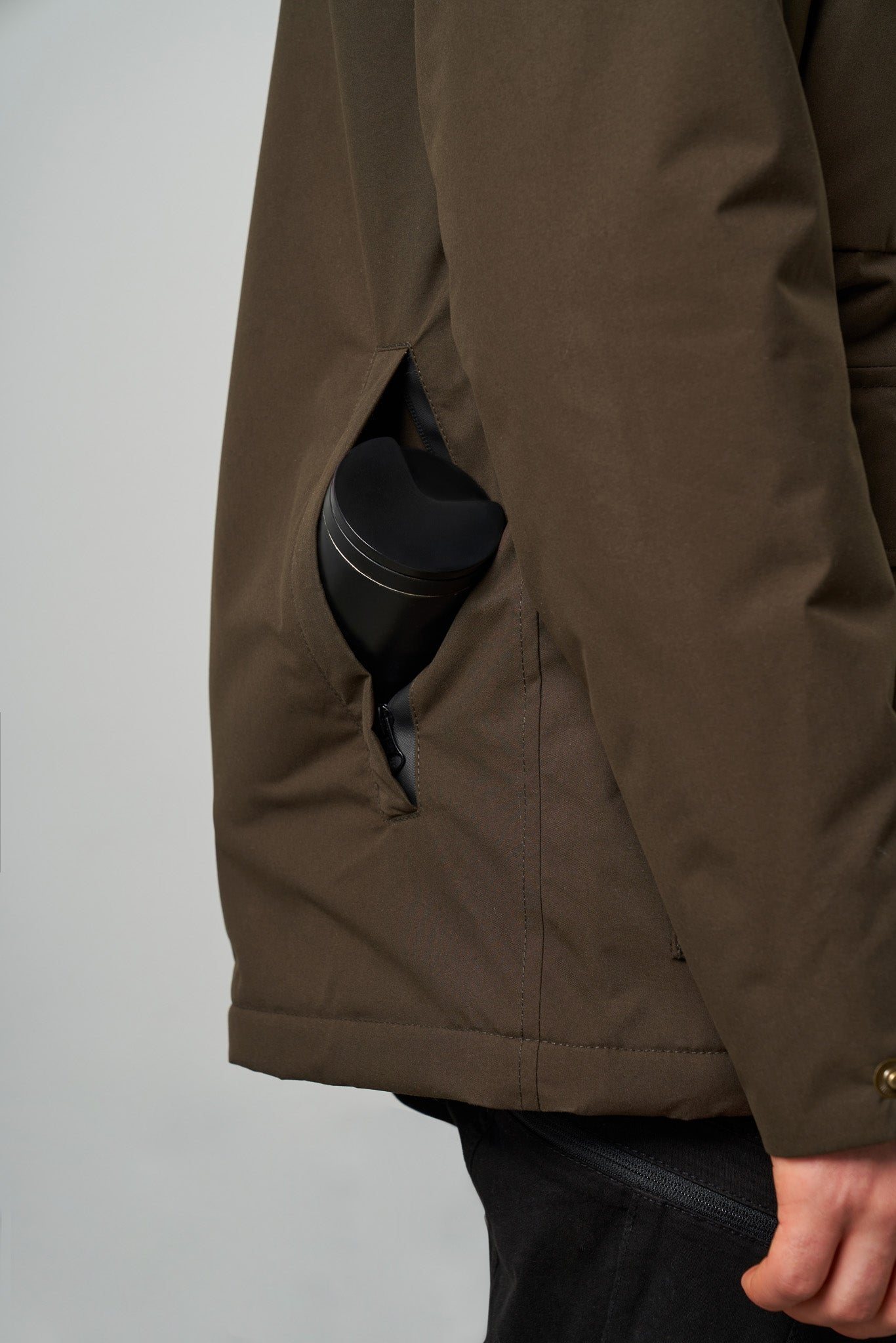 Archer Camp Kos Hooded Suede Cold Climate Coat